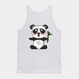 Panda Love: Pixel Art Panda Design for Charming Fashion Tank Top